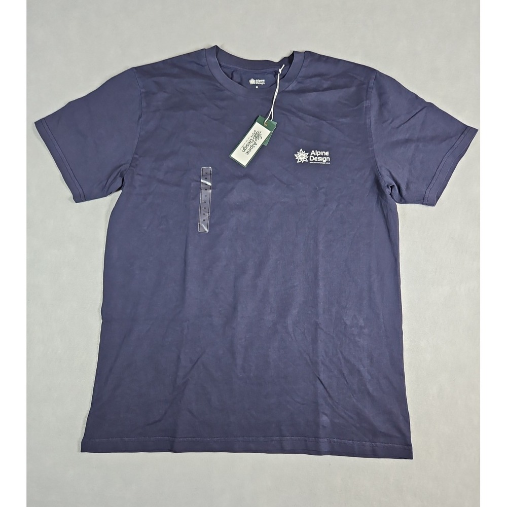 Alpine Design Mens Blue Short Sleeve Cotton T Shirt Size Medium NWT